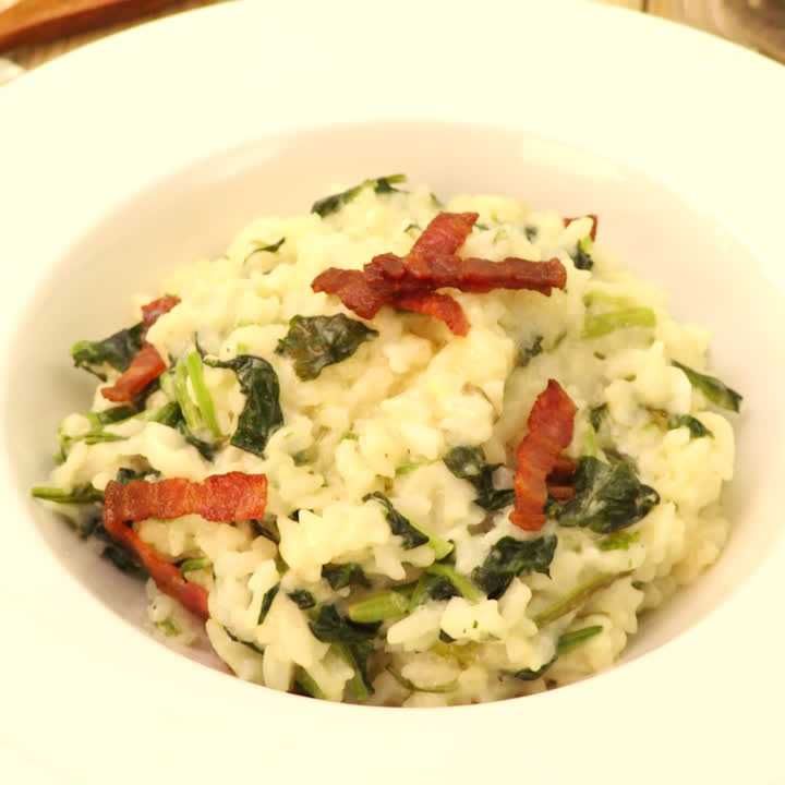 ほうれん草のチーズリゾット