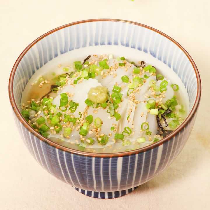 さっぱり冷やしイカ茶漬け