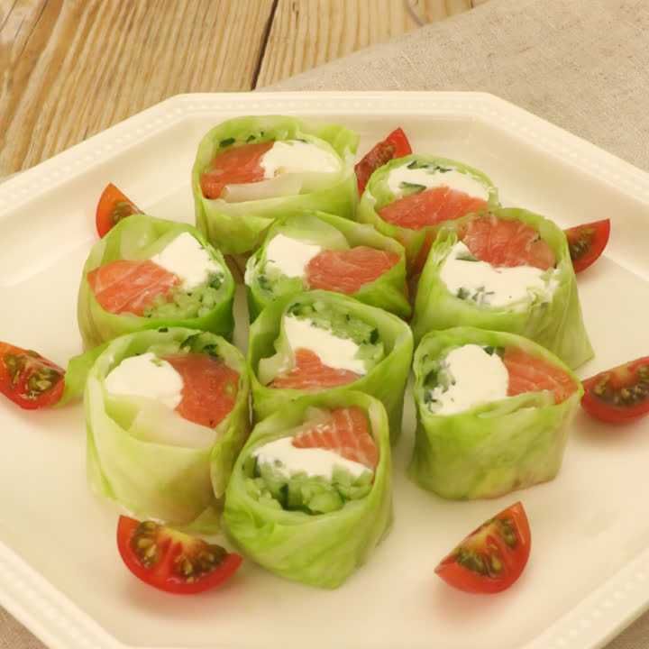 簡単おしゃれ キャベツのサーモンロールのレシピ動画 作り方 Delish Kitchen 簡単おしゃれ キャベツのサーモンロールのレシピ動画 作り方 Delish Kitchen