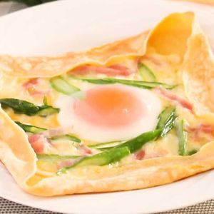 「ホットケーキミックスでガレット」のレシピ動画