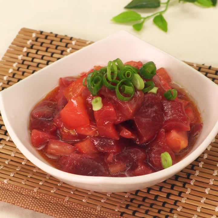 マグロとトマトの和風タルタル