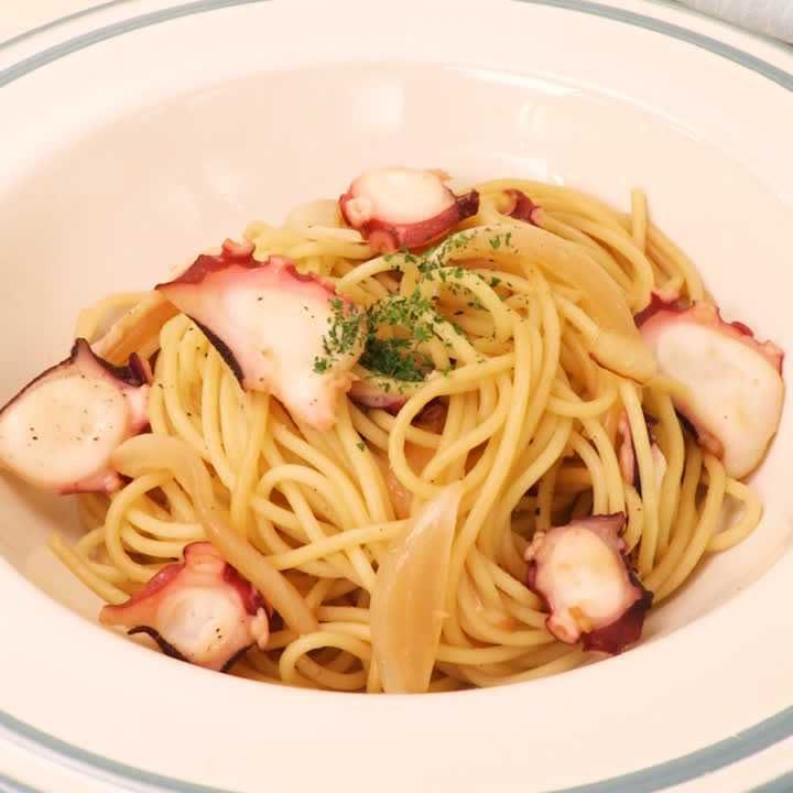 たことアンチョビのパスタ