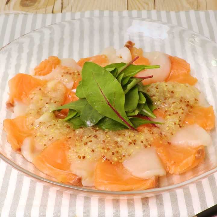 魚介のマスタードソースカルパッチョ