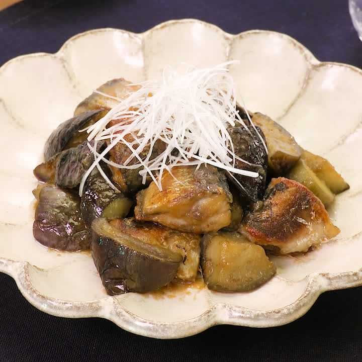 イワシとなすのみそ炒め