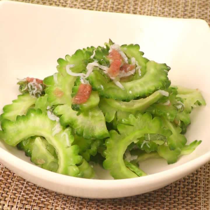 ゴーヤとしらすの酢の物
