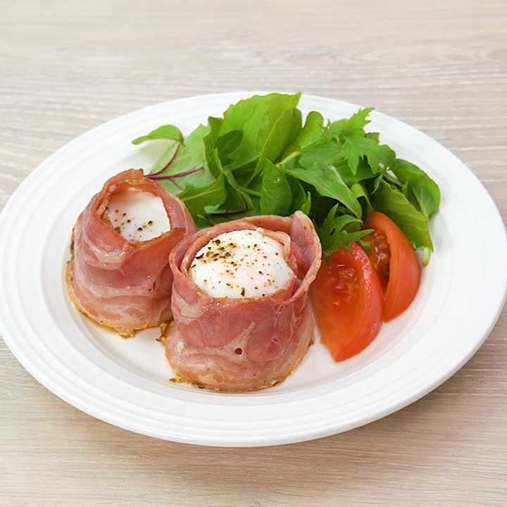 型いらず ベーコンエッグカップのレシピ動画 作り方 Delish Kitchen