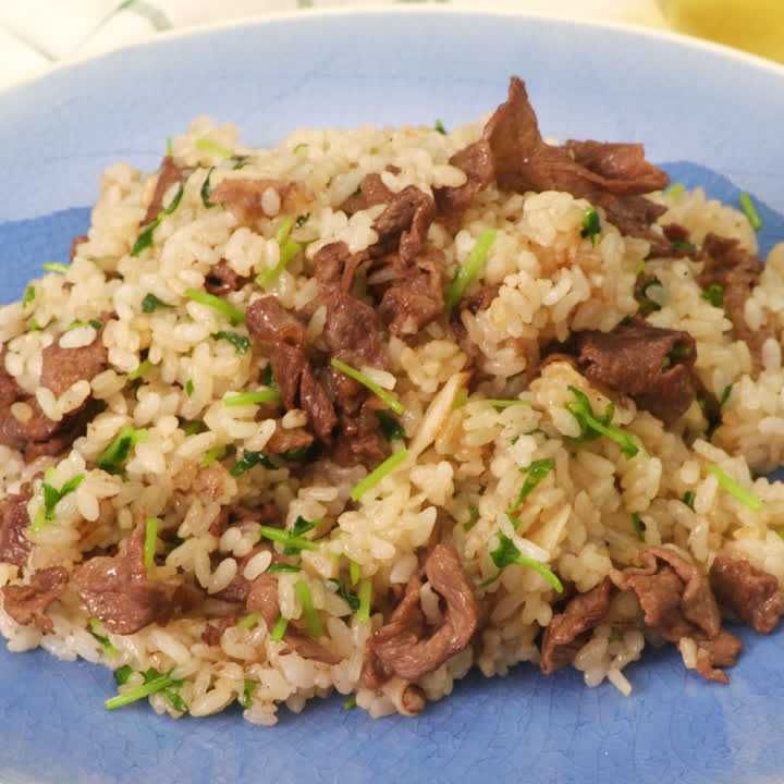 豆苗ビーフピラフ