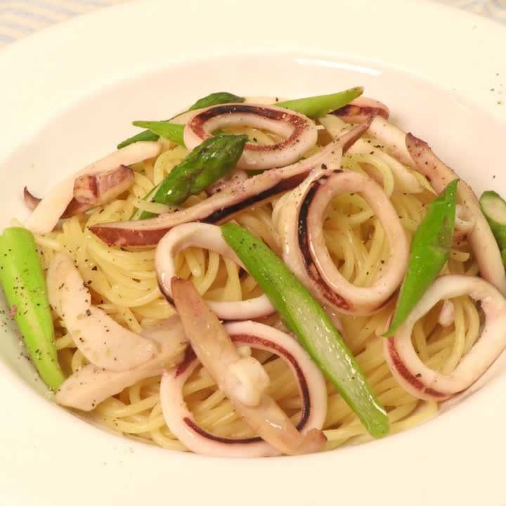 イカの柚子胡椒パスタ