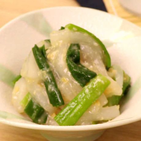 酸味がおいしい イカとわけぎの酢味噌あえのレシピ動画 作り方 Delish Kitchen