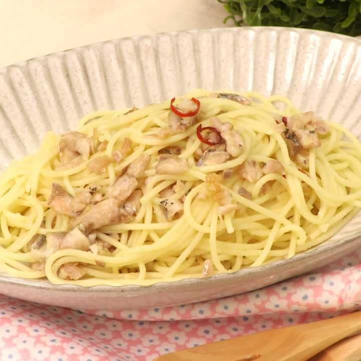 アジのペペロンチーノ