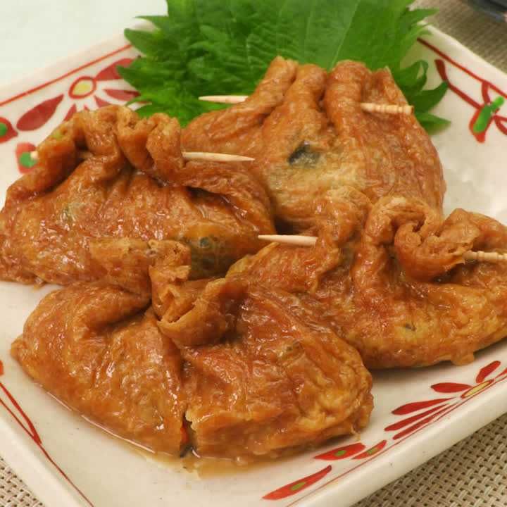 豆苗の巾着卵焼き