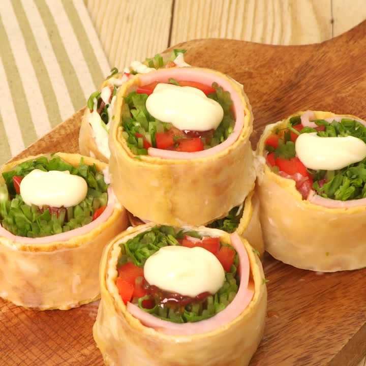 豆苗と卵の生春巻き