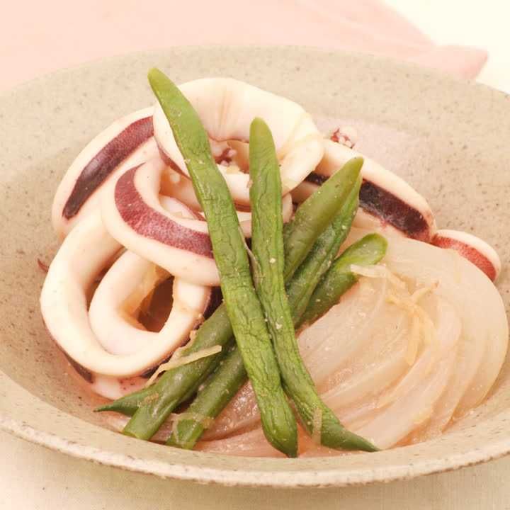 イカと玉ねぎの味噌煮