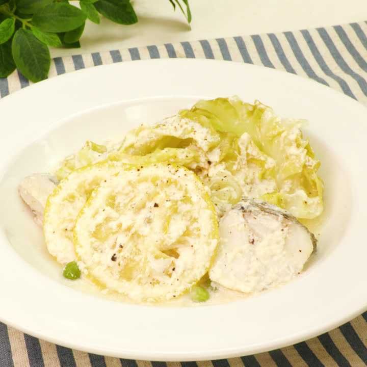 タラとキャベツの豆乳レモン煮