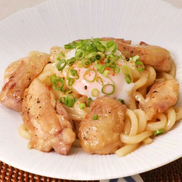 鶏の照り焼き温玉うどん
