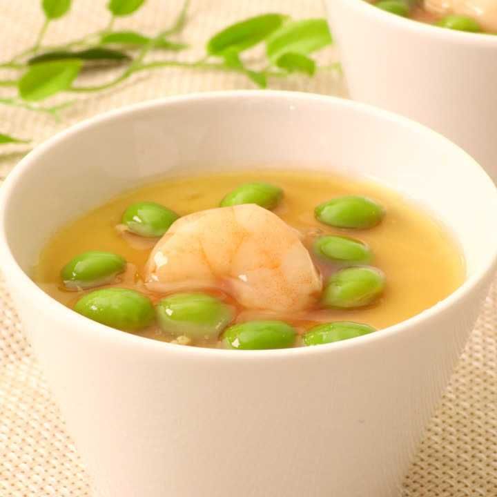 えびと枝豆の冷製茶碗蒸し