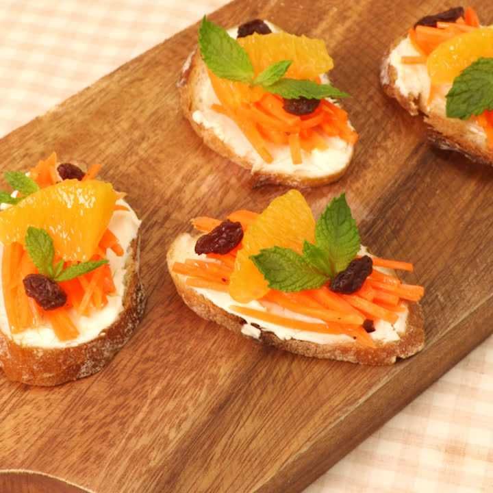 オレンジとにんじんのタルティーヌ