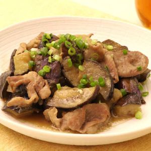 なすと豚肉のみそ炒め