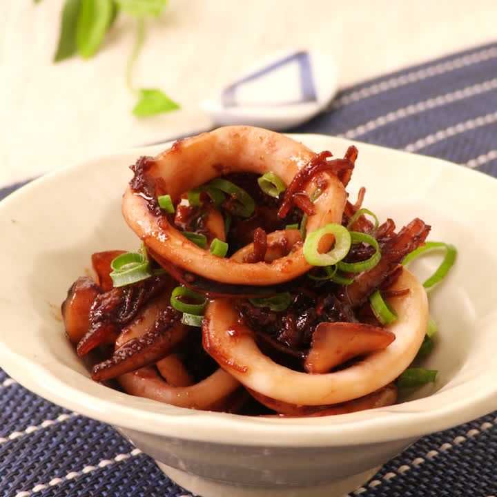 イカのニンニク生姜焼き