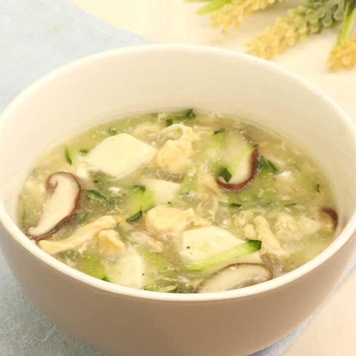 きゅうりのふんわり卵スープ