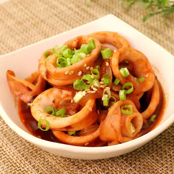 イカのコチュジャン炒め