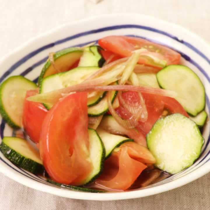 ズッキーニとトマトの中華サラダ
