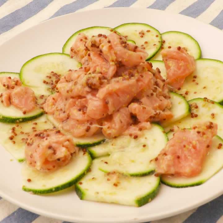 ズッキーニとサーモンのマリネ