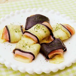 「なすのハムチーズ巻き」のレシピ動画