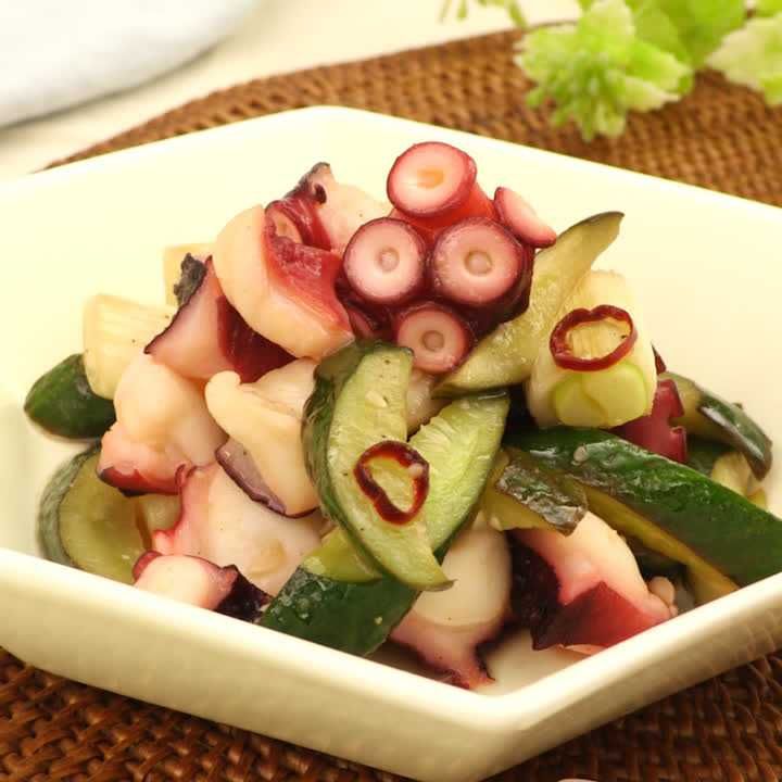 たこときゅうりのエスニック炒め