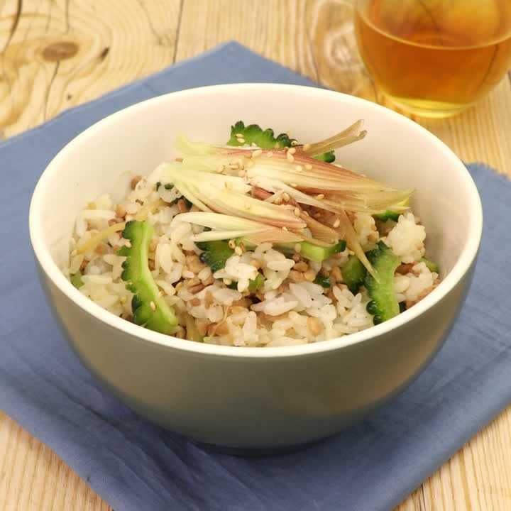 ゴーヤとひき肉の混ぜごはん