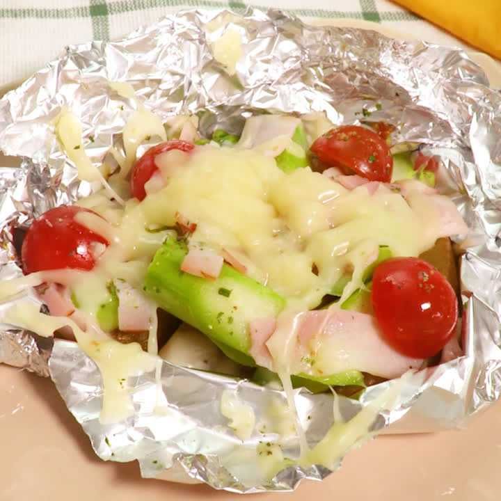 アスパラとじゃがいものホイル焼き