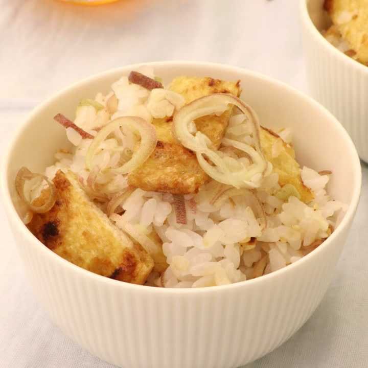 みょうがと油揚げの混ぜご飯