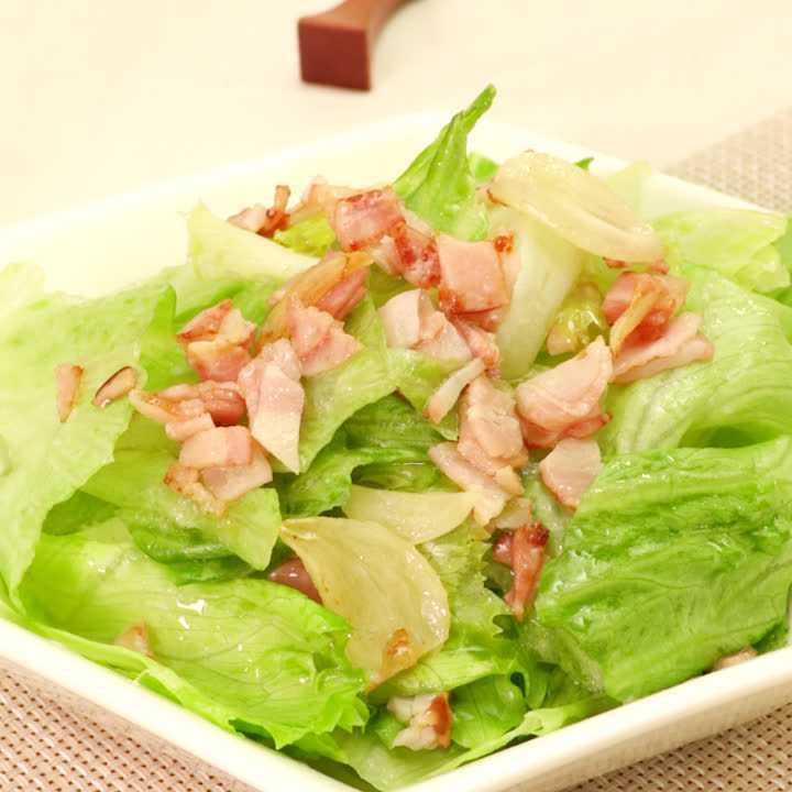 レタスのガーリックオイルあえ
