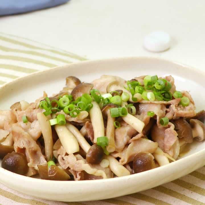 豚肉としめじのジンジャー炒め