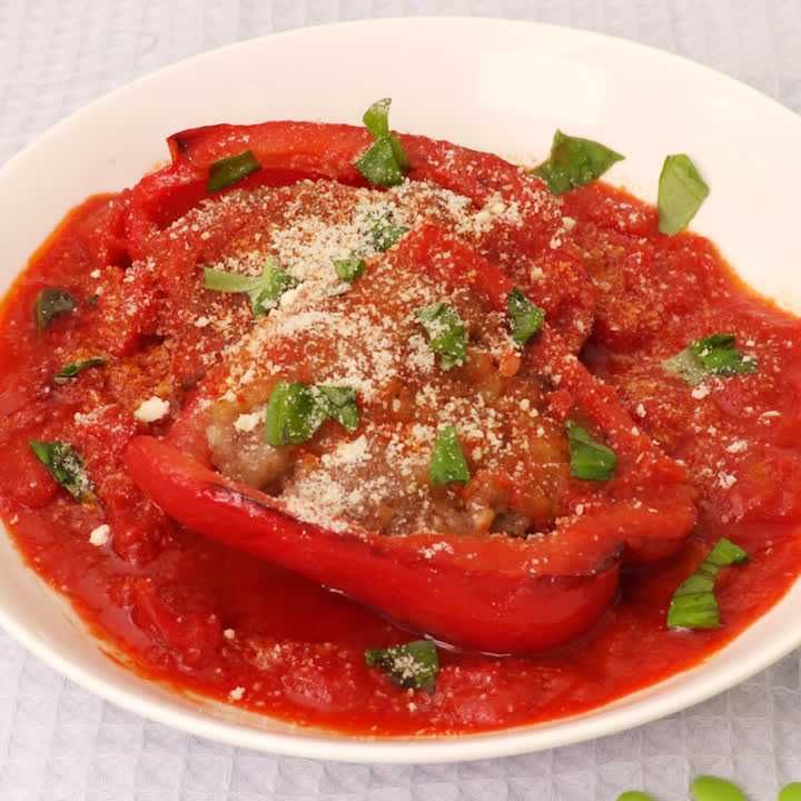 パプリカの肉詰め