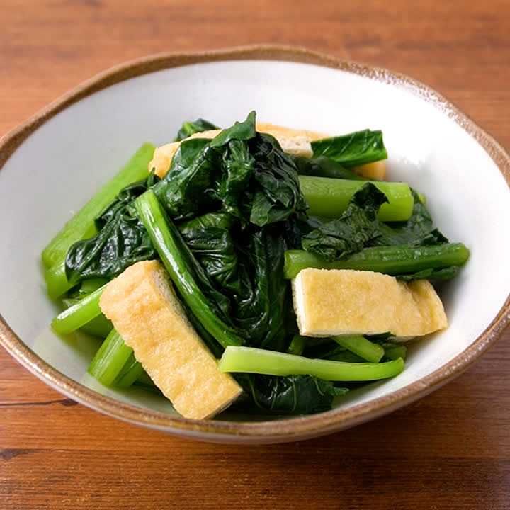 小松菜とお揚げの煮浸し