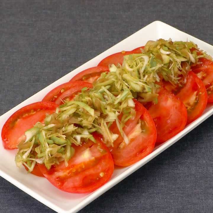 たっぷり薬味とザーサイのトマサラ
