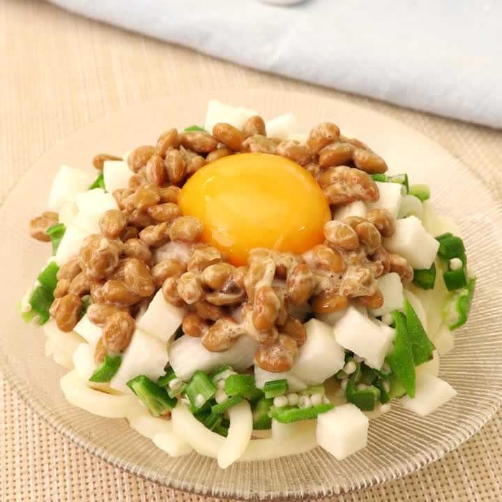 おくらと長芋のねばねばうどん