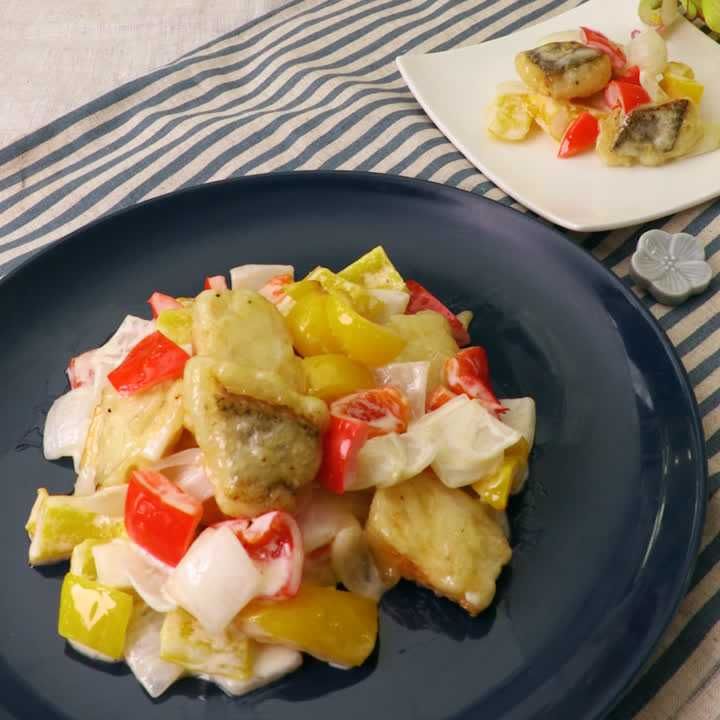 スズキのスイートマヨネーズ和え