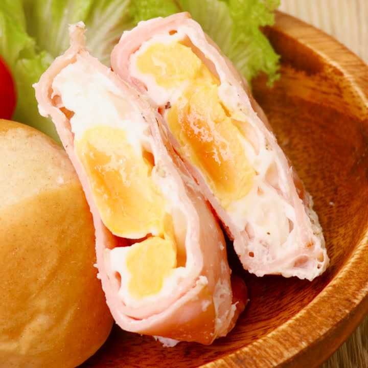 レンジで半熟ハムエッグ