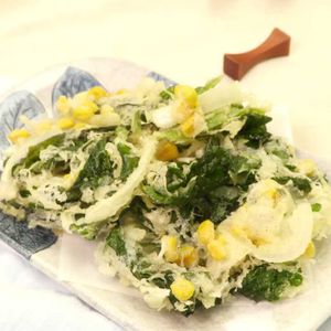 つるむらさきのかき揚げ