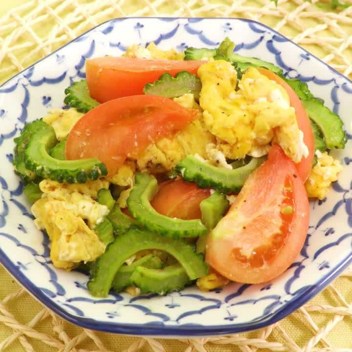 ゴーヤのトマたま炒め