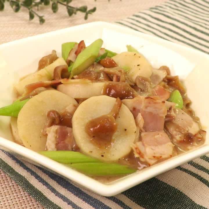 なめこと長いものバターしょうゆ