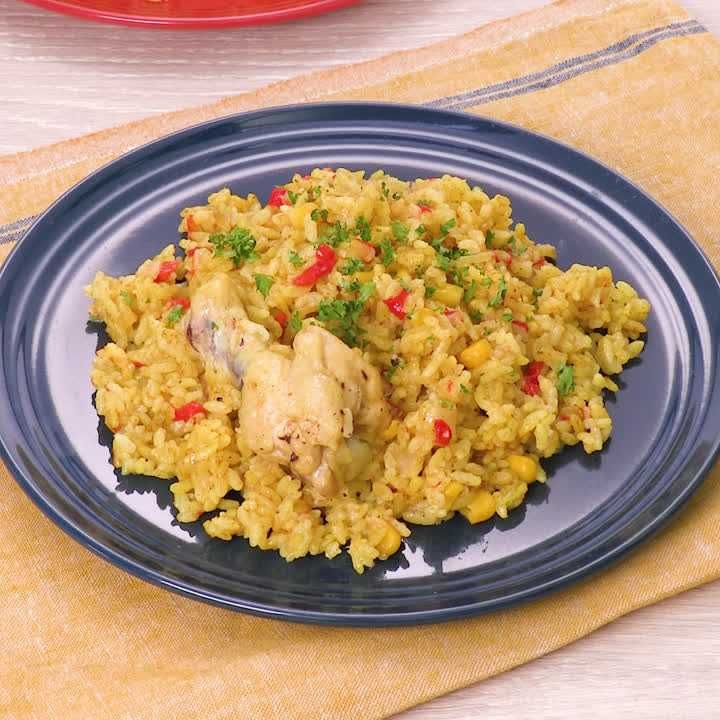 手羽元バターカレーピラフ