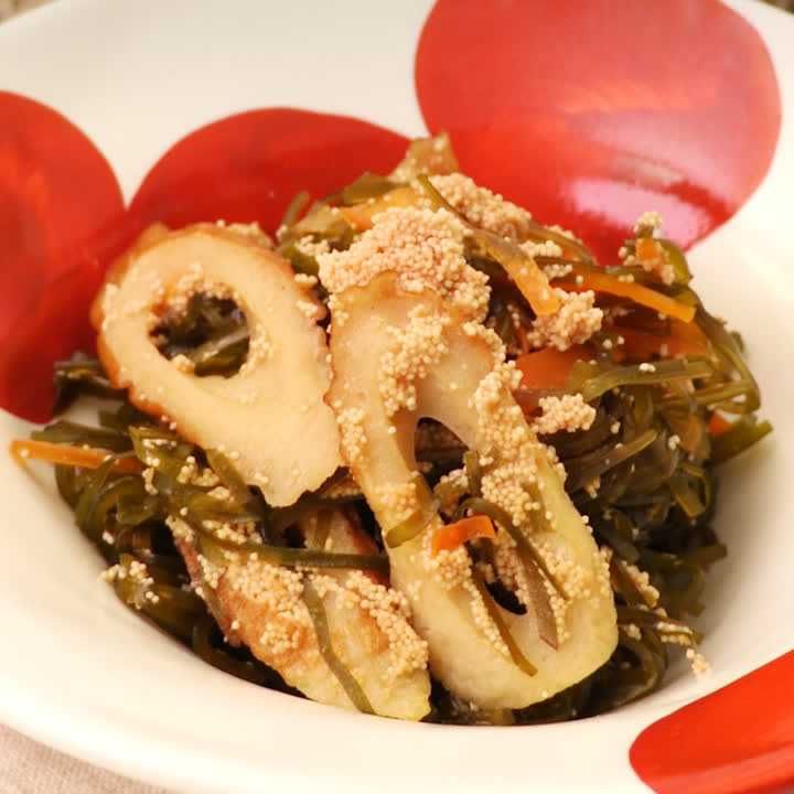 ちくわとすき昆布のたらこ煮