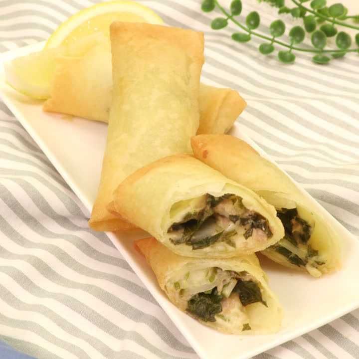 セロリのツナマヨチーズ春巻き