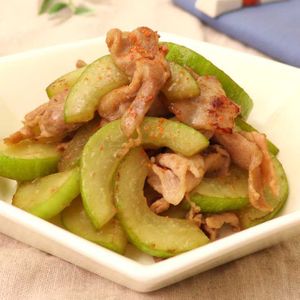 しろうりと豚肉のオイスター炒め
