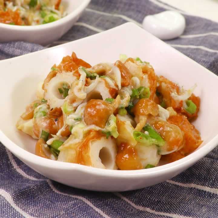 なめことちくわの辛みそ和え