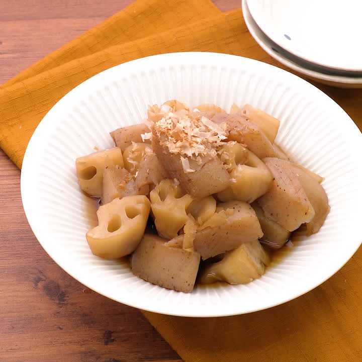 こんにゃくとれんこんの煮物