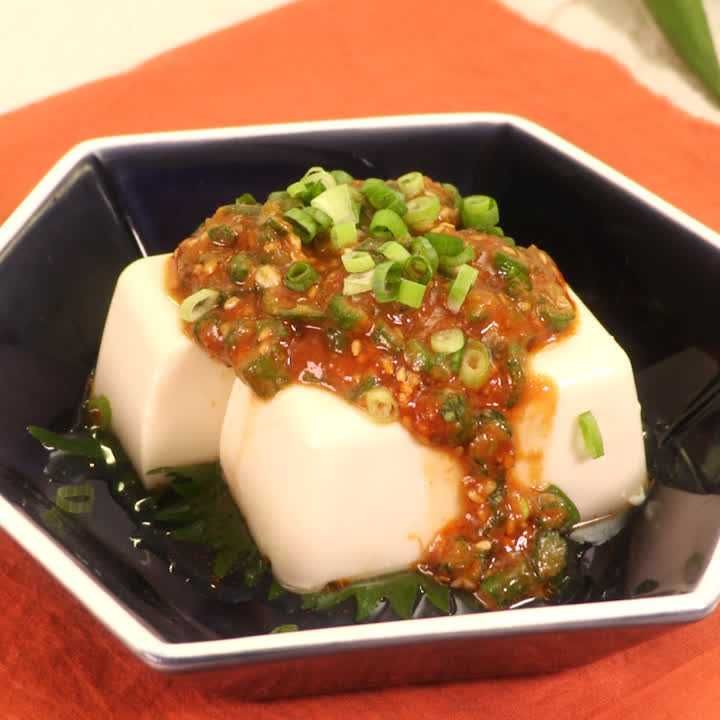 オクラ辛味噌冷奴